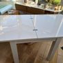 White High Gloss Extending Kitchen Table (80cm to 160cm) Image 4