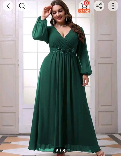 Shein Plus maxi chiffon prom dress in 2XL