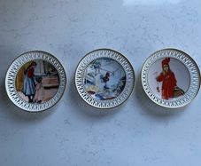 Set of 3 Bing & Grondahl Carl Larsson Porcelain Wall Plates Denmark