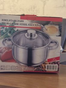 High grade stainless steel saucepan brand new