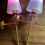 2 Brass Wall Lamps with Colour-Changing Rechargeable Bulbs (No Wiring Needed) Image 4
