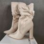 Brand New Apricot Slip On  Suede Ankle Boots, size 40 Image 2