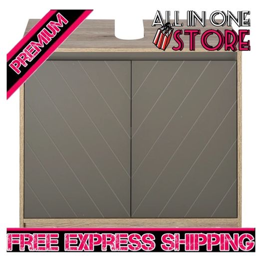 Under Sink Storage Cabinet Floor Standing Cupboard w/ Adjustable Shelf Bathroom Cabinet 2 Doors  (FREE SHIPPING)