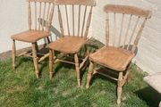 Kitchen Chairs x 3 - Antique - Windsor