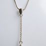 Vintage  Yellow Jade Bead Stone Jewelry. Yellow Jade Pendant  with Sterling Silver and chain length 18" - 21,5g Image 7
