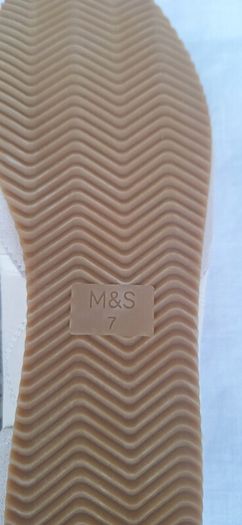 Marks & Spencers White  Ankle Tie Ballet Flat Trainers