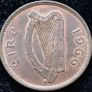 [#213] - Ireland 1966 | Irish 1/2d | Irish Half Penny | KM.10 | UNC Image 2