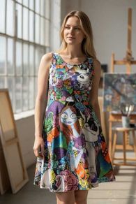 Multicolour Mini Dress Size 18