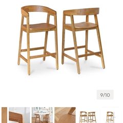 Ella Classic Oak Bar Stool / Island stool
