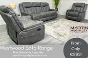 New Westwood 3+1+1 Grey Colour Sofa Sets