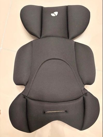 Joie stages car seat suitable from birth to 4 years.Infint incert included . Chair secured by car seatbelt