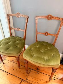 Vintage Upholstered Dining Chairs