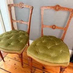 Vintage Upholstered Dining Chairs