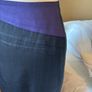 Quin and Donnelly Black with purple pin stripe and panel skirt Image 3