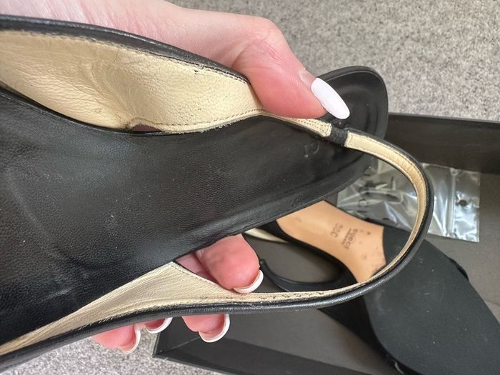 Gucci (boxed) kitten heel slingback size 5