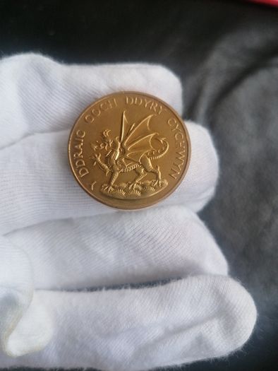 1969 Charles Prince Of Wales Gold Plated Medallion