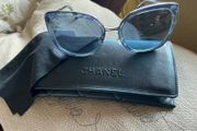 Authentic Chanel Blue Sunglasses
