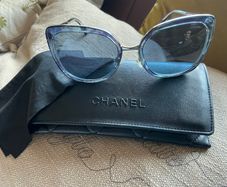 Authentic Chanel Blue Sunglasses