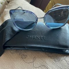 Authentic Chanel Blue Sunglasses
