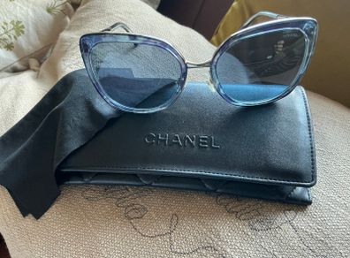 Authentic Chanel Blue Sunglasses