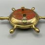 Vintage Brass Ship Wheel Ashtray 1960s Heavy Brass Ashtray Nautical Maritime Image 3