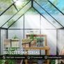 Polycarbonate Greenhouse with Swing Door and Adjustable Window, Walk-in Greenhouse with Rain Gutter, 6 x 6.5ft, Black Image 7