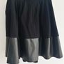 Banana Republic pleated flare faux leather hem skirt with pockets Size 4 petite/ S/ UK 10 Black Image 3