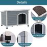 Dog Kennel for Outside,Dog House with Removable Floor for Easy Cleaning, Insulated Outdoor Wooden Dog House,Pitch Roof, Small Hide Shelter, 78cm x 53cm x 58cm (FREE SHIPPING) Image 6