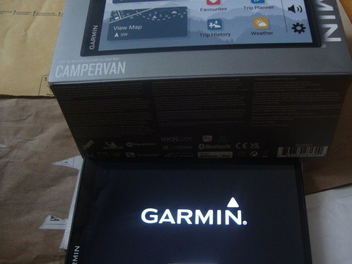 sat nav Garmin campervan 6.95, camping navigation