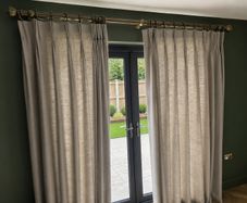 Pinch Pleat Curtains with Curtain Pole