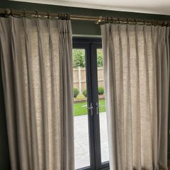 Pinch Pleat Curtains with Curtain Pole