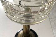 Vintage Converted Cut Glass &amp; Brass Table Lamp  Fully Rewired