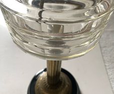 Vintage Converted Cut Glass & Brass Table Lamp  Fully Rewired