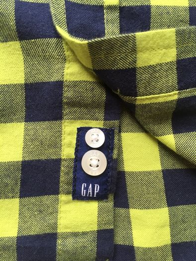 Gap Check Navy/Green Shirt