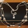ID Accessories silver tone 3 layers beaded chain necklace Image 2