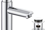 Bathroom Sink Washroom Basin Single Lever Chrome Brass Mixer Tap With Pop Up Waste