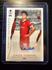 Kaide Gordon Genuine Autograph - Match Attax 23/24