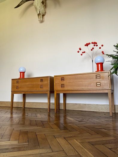 Vintage Swedish side tables  mid century