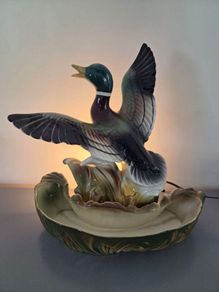 Ceramic Lamp/Planter  Duck