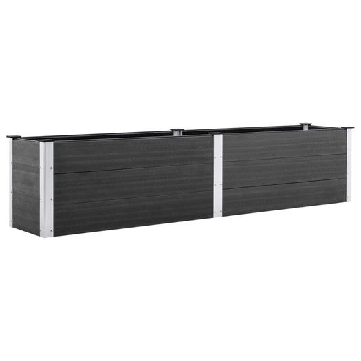 Garden Raised Bed 250x50x54 cm WPC Grey
