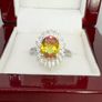 Silver Rainbow Genesis Quartz & Zircon "Sunburst" Ring Image 8