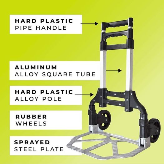NEW SALE | Heavy Duty Folding Hand Truck Aluminium Trolley Multi Purpose Barrow Sack Hand Truck 80KG