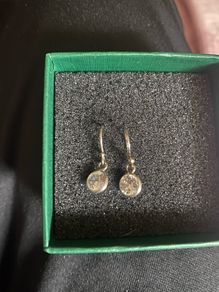 Sterling Silver Earrings with 925 Stamping & Diamond-Like Stone