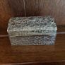 Vintage Silver Tone Small Metal Chest Jewellery Box Image 3