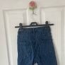 Pinstripe blue womens jeans Image 3