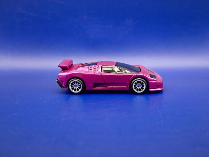 Hot Wheels '94 Bugatti EB110 SS with custom wheels.