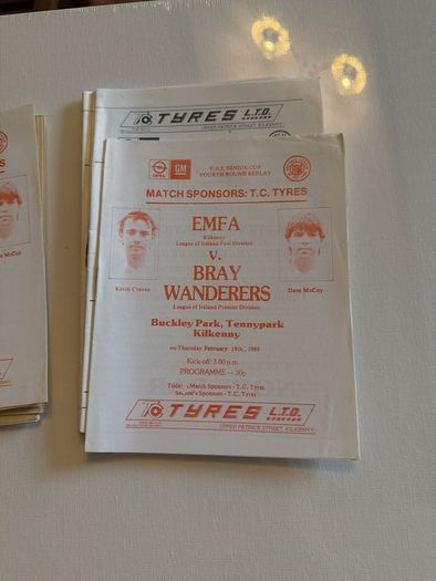 Opel League of Ireland. EMFA - Kilkenny. Match Programmes Bundle. 1980s. 19 in Total.