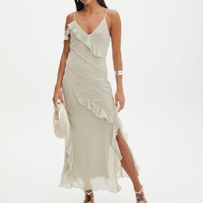 Ruffled maxi dress
