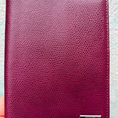 Tumi leather passport cover, burgundy