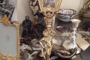 Vintage french cherub lantern lamps
